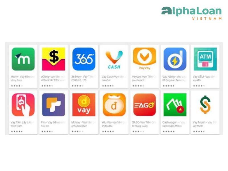 app vay tiền trung quốc tràn lan trên thị trường