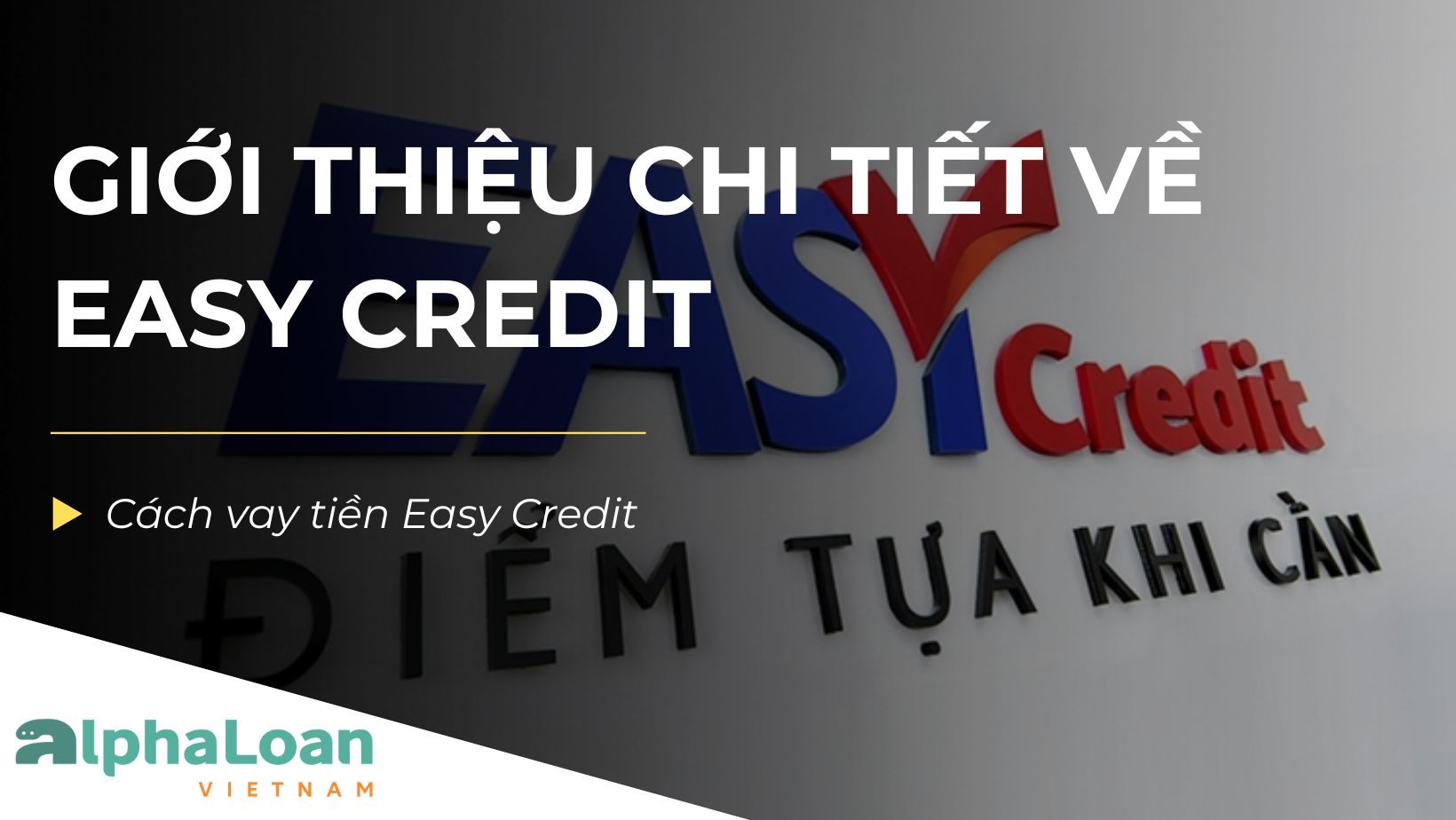 Easy Credit giải pháp vay tiêu dùng nhanh chóng