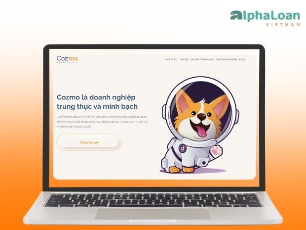 giao diện vay Cozmo online