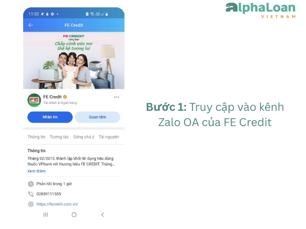 kênh Zalo OA của FE Credit