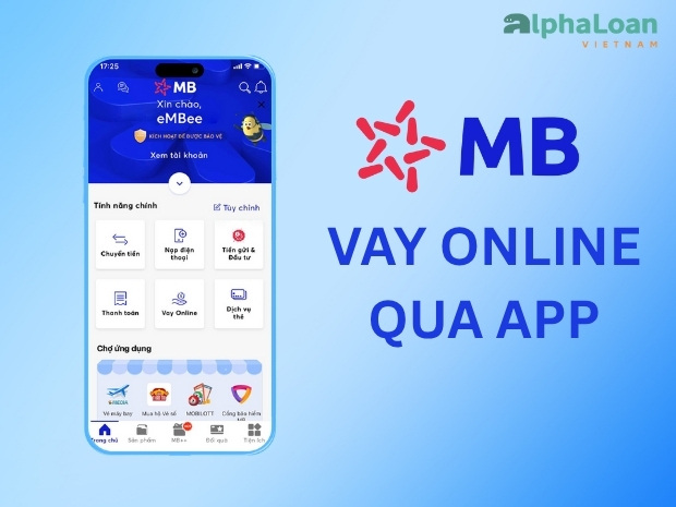 dịch vụ vay nhanh qua app MB Bank