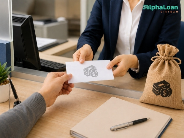 khách hàng trả phí cho khoản vay tín chấp